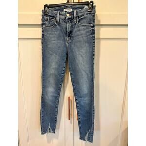 Good American Good waist 2/26 cropped distressed women jeans casual